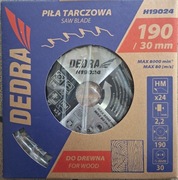 Piła tarczowa widiowa 190/30 24 zębów 