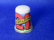 Naparstek Kolekcjonerski Porcelanowy  - 21 Misie