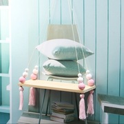 ozdobna półka ze sznurkiem do pokoju na książki