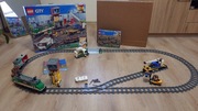 Lego City 60198 Pociąg towarowy + Lego City 60205 tory + światła LED 60337