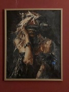 Obraz dziewczyna z krukiem 40x50