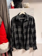 Męska bawełniana szaro-czarna koszula w kratkę - H&M rozm. M