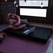 Materac turystyczny składany 3 częściowy 140x195x15 Czarny