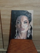 Angelina Jolie akryl na płótnie 40x30 
