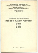 Przenośnik taśmowy przewoźny. Dokumentacja techniczno-ruchowa.