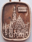 Gliniana płaskorzeźba przedstawiająca  Ratusz we Wrocławiu 