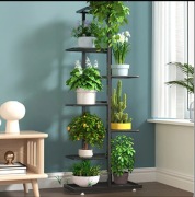 Nowoczesny Regał na Kwiaty – Kwietnik Stojący 7 Półek, Metalowy Loft