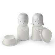 Pani Salt & Pan Pepper - zestaw do soli i pieprzu w kolorze białym