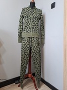 Komplet dresowy khaki w panterkę crivit spodnie i bluza 36/38
