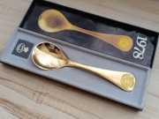 ZŁOCONA ŁYŻECZKA KOLEKCJA SREBRO PRÓBA 925 GEORG JENSEN DANIA 1978r