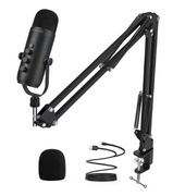 PROFESJONALNY MIKROFON USB Z RAMIENIEM – ZESTAW ALL-IN-ONE