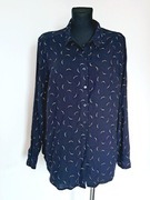 Koszula 100% wiskoza M&S Collection damska granatowa długi rękaw 42XL