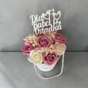 Box z róż mydlanych dla babci i dziadka