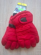 Rękawiczki narciarskie dla dziecka na śnieg czerwone 3 lata M-L