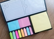 Karteczki samoprzylepne naklejki duży zestaw w etui