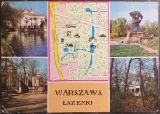 WARSZAWA - ŁAZIENKI PAŁAC ŚWIĄTYNIA SYBILLI MAPKA 