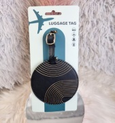 Identyfikator zawieszka do bagażu do samolotu czarna ze złotym