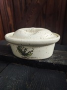 Francuska ceramiczna maselniczka Vintage 