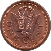 BARBADOS 1 cent 1991, KM# 10, XF
