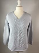 Sweter damski Olsen M 38 jasnoniebieski V-neck elegancki