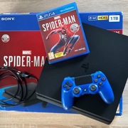 PlayStation 4 1TB Slim +Pad + Gra SpiderMan 