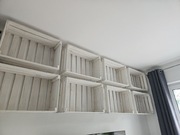 Skrzynki białe drewniane 