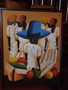 Obraz z motywem afrykańskim w ramie