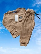 Dres beż prążek dla chłopca 