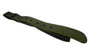 Pasek dł. 123cm (z klamrą), szer. 3,5cm, kolor zielony, klamra metal