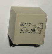 Kondensator foliowy MKP 0,47uF 470nF X2 275V AC. 10%. Raster 16mm.