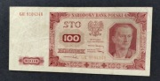 100 zł 1948 seria GR (100zł bez ramki).