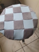 Pokrowiec na taboret stołek patchwork bez podbicia welur dres śr.32 boczek 