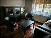 Zestaw mebli IKEA (kanapy rozkładane + fotele + komody + regał + stolik)