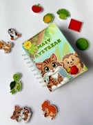 Mały Bystrzak – książeczka sensoryczna A6 z rzepami | edukacyjna, podręczna