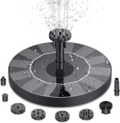 Fontanna solarna z pompą i 6 dyszami, do ogrodu, stawu, basenu, 1W