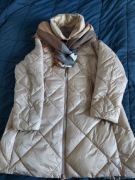 Kurtka beżowa Massimo Dutti 42 XL puchowa puchówka