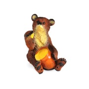 Figura Dekoracja Miś siedzący z miodem