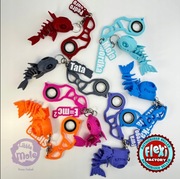 ZESTAW KEYSPINER PREDATOR Z FISHBONE BRELOK COMBO 7 KOLORÓW