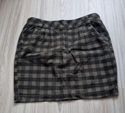 Spódnica krótka Dorothy Perkins L40 w kratę khaki 
