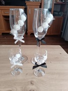 Ręcznie zdobione kieliszki 