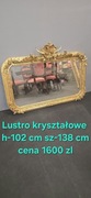 Kryształowe lustro zlote