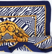 Piękna APASZKA na jedwabiu w adamaszkowy deseń.