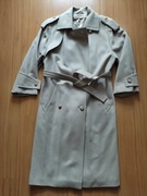 Płaszcz beżowy wełniany- modny trencz M/L - stan idealny