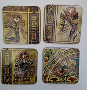 Podkładki korkowe coasters Księga z Kells 4 sztuki Book of Kells