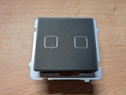 PRZYCISK ZWIERNY OSPEL SONATA TOUCH ŁPD-18RS/m/79 CZARNE SZKŁO SZRONIONE