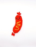 Pluszowa parówka hot dog pluszak maskotka piszczałka zabawka dla psa