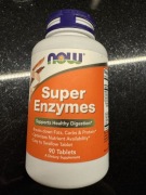 NOW FOODS Super Enzymes na trawienie tabletki enzymy papaina jelita