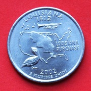 25 Centów 2002  D  r -     USA  Louisiana   stan !!