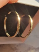 Kolczyki złote 585 grecki wzor złoto koła