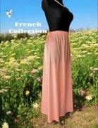 Długa spódnica na lato French collection rozmiar M łososiowy kolor satyna
